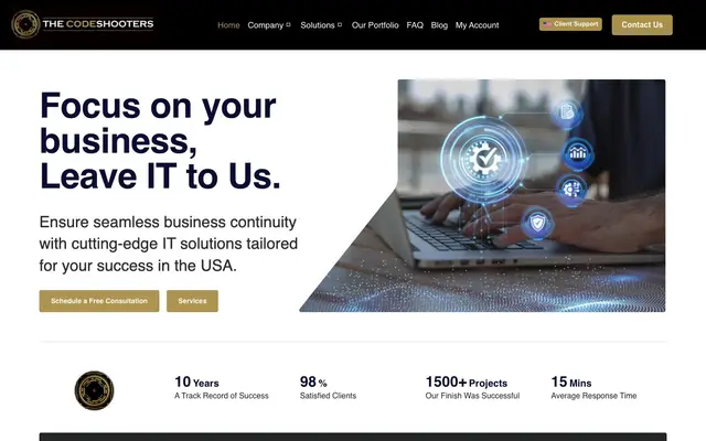 The CodeShooters website