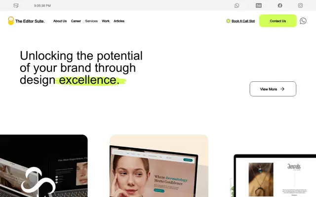 The Editor Suite website
