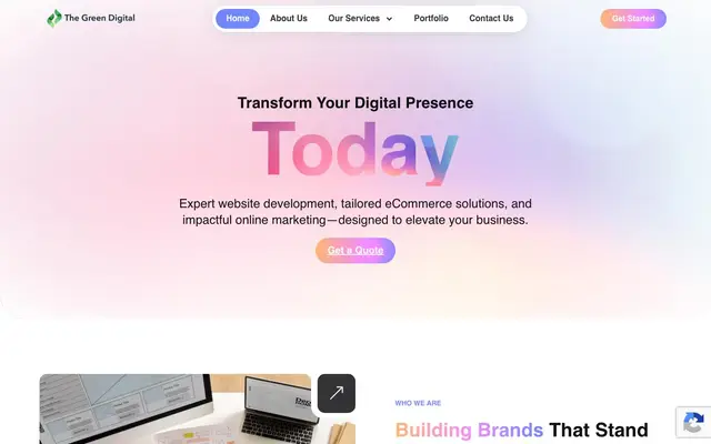 The Green Digital website