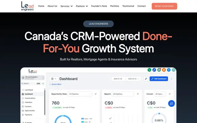 Lead Engineers Creative Agency website