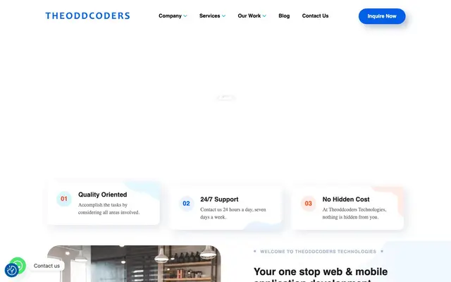 Theoddcoders Technologies - AI Development Company website