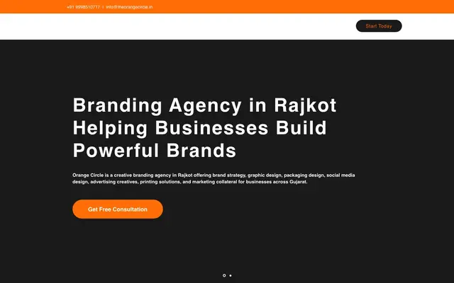 Orange Circle Branding and Advertising Agency website