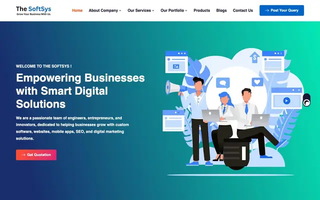 The SoftSys website