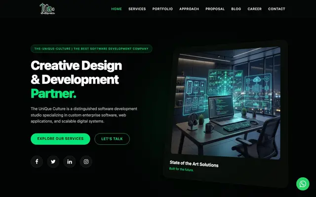The-Unique-Culture | Multinational Software… website