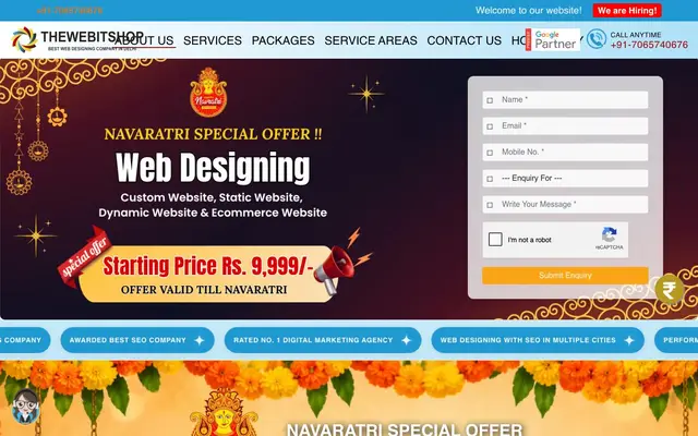 The Web IT Shop website