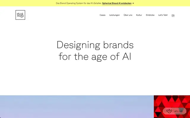 think moto – Corporate Design and UX Agency website