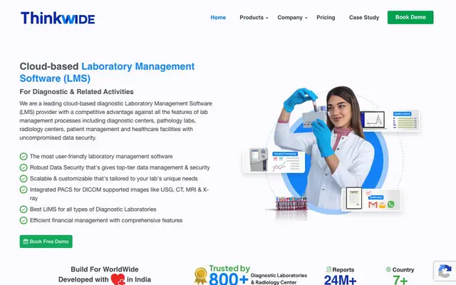 ThinkWide Digital Pvt Ltd । ThinkLab - Lab Management Software । ThinkRay Teleradiology Reporting Service website