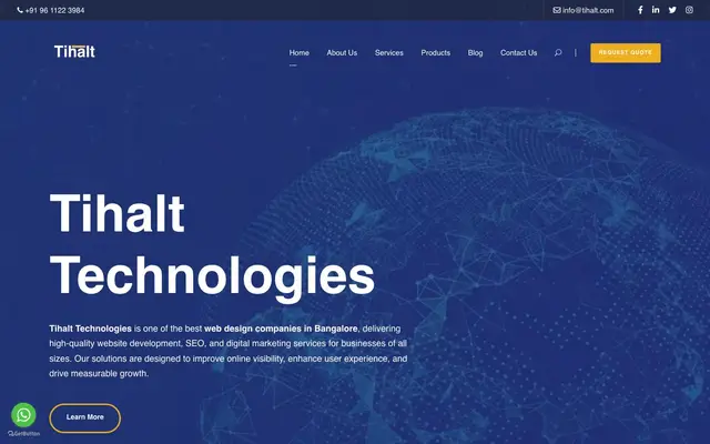 Tihalt website
