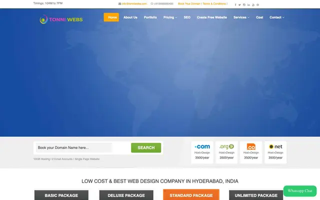 TONNI WEBS website
