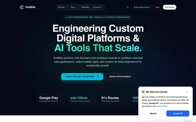 Toolbite website