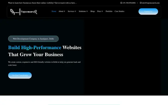 DDT Software & E-Comm Pvt. Ltd. Smart Design website