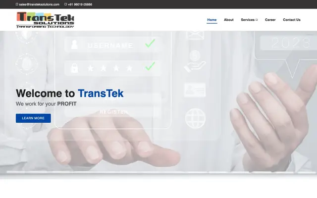 Transtek Solutions website