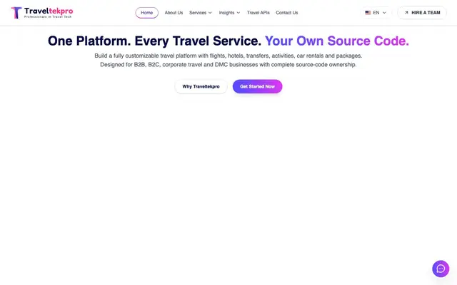 Traveltekpro IT Solutions website