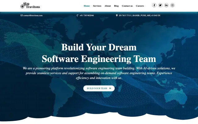 Travitons Technologies Pvt. Ltd. website