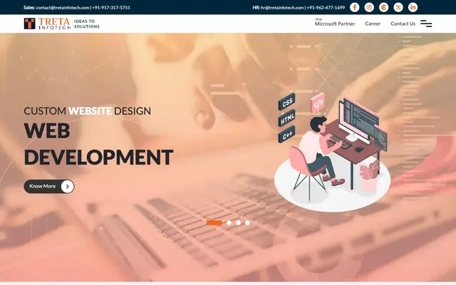 Treta Infotech website