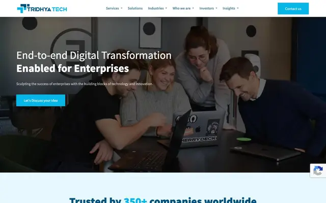 Tridhya Tech Limited website