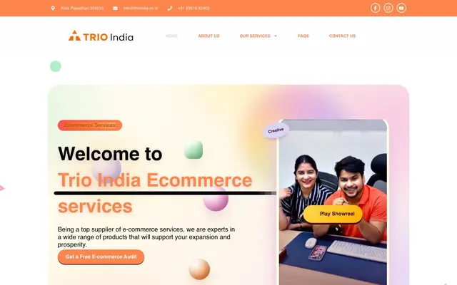 Trio India E-Commerce Services website