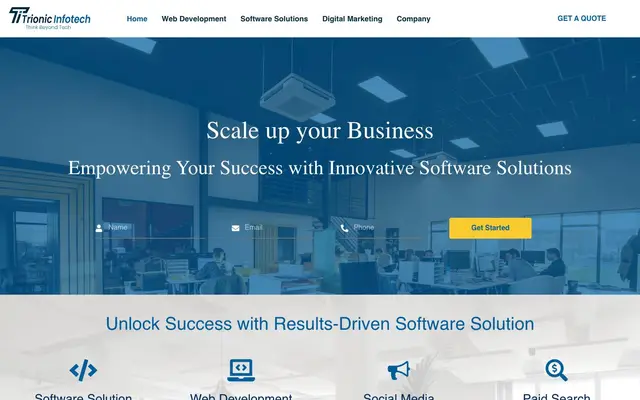 Trionic Infotech website