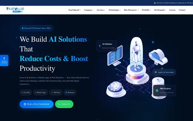 True Value Infosoft I App Development I Software I… website
