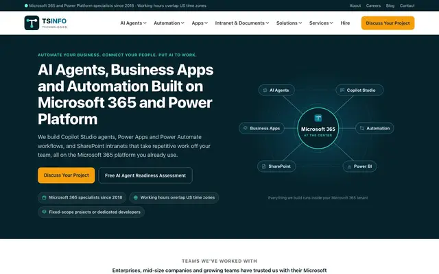 TSinfo Technologies Pvt. Ltd. website
