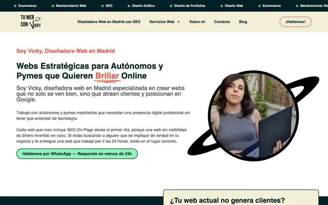 Tu Web con Vicky | Diseño Web y SEO en Madrid website