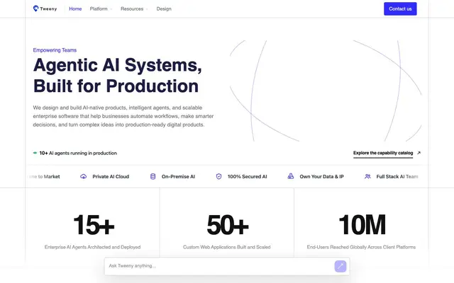 Tweeny Technologies website