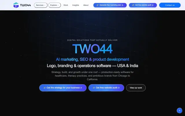 Two44 Software Solutions website