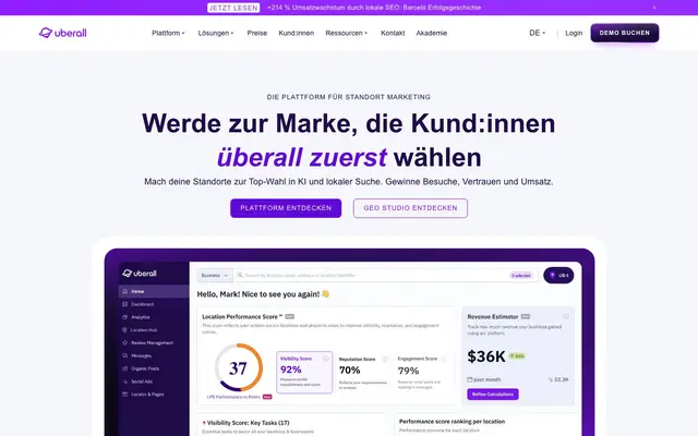 Uberall website