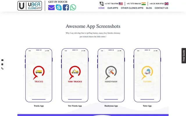 Uber Clone App Development website
