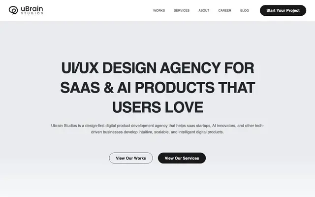 uBrain Studios Pvt. Ltd. website