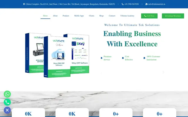 Ultimate Tek Solutions - Billing Software in Bangalore website