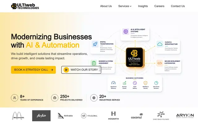 ULTIweb Technologies website