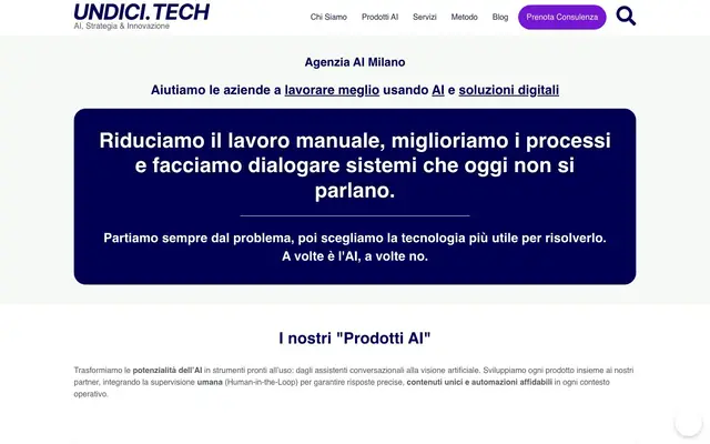 Undici Tech website