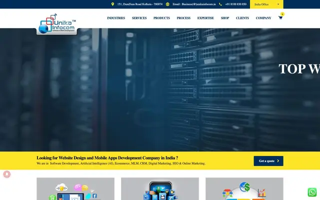 Unika Infocom Kolkata website