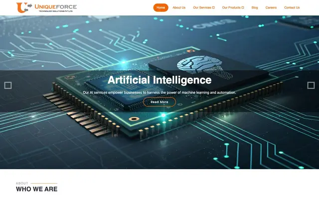 Unique Force website