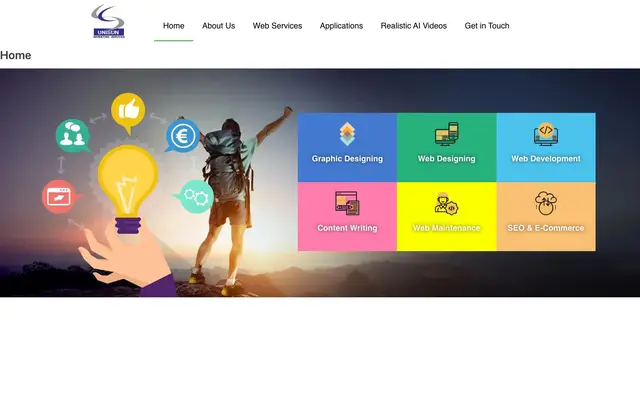 Unisun Web Services website