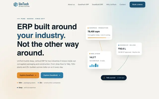 UniTech Software Solutions website
