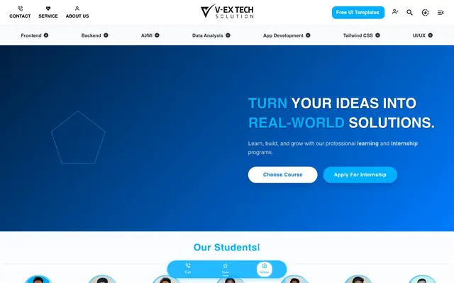 V-Ex Tech Solution website