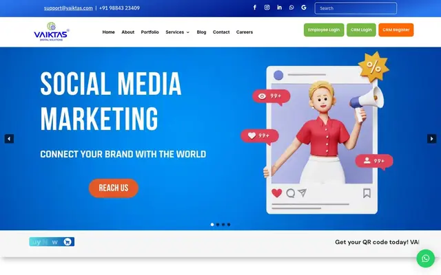 VAIKTAS DIGITAL SOLUTIONS website