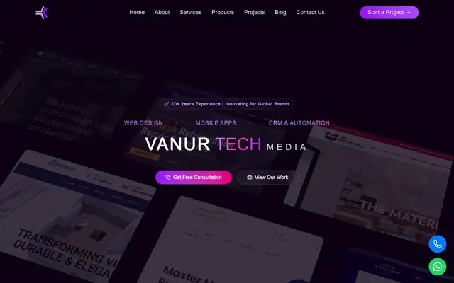Vanurtech media Pvt. Ltd. Best software company in… website