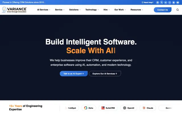 Variance InfoTech Pvt Ltd. website