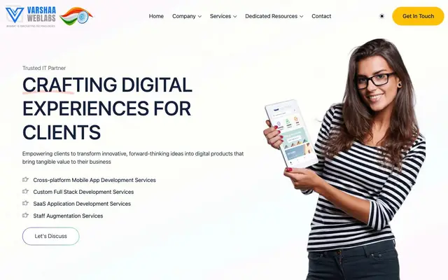 Varshaa Weblabs website