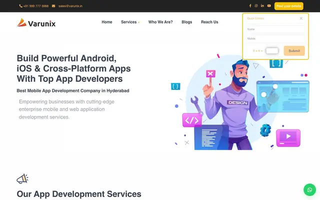 Varunix Technologies website