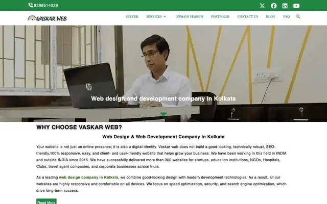 Vaskar Web website