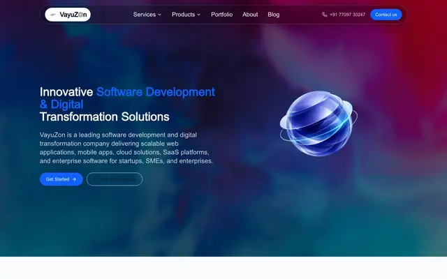 VayuZon Technology website