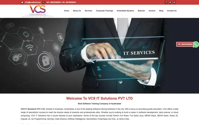VCS IT Solutions website