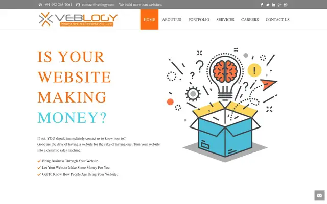 Veblogy Innovative Technology Pvt. Ltd website