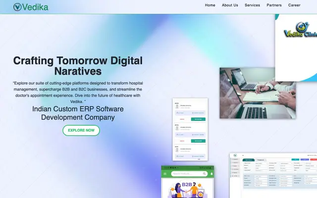 Vedikasoft - Custom ERP Software Development Company website