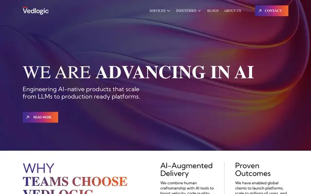 Vedlogic Solutions Pvt Ltd website