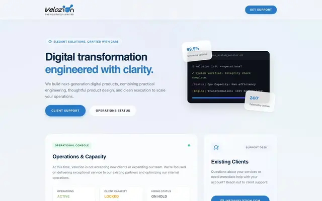 Velozion Technologies Pvt Ltd - Web and Mobile App Development Company website